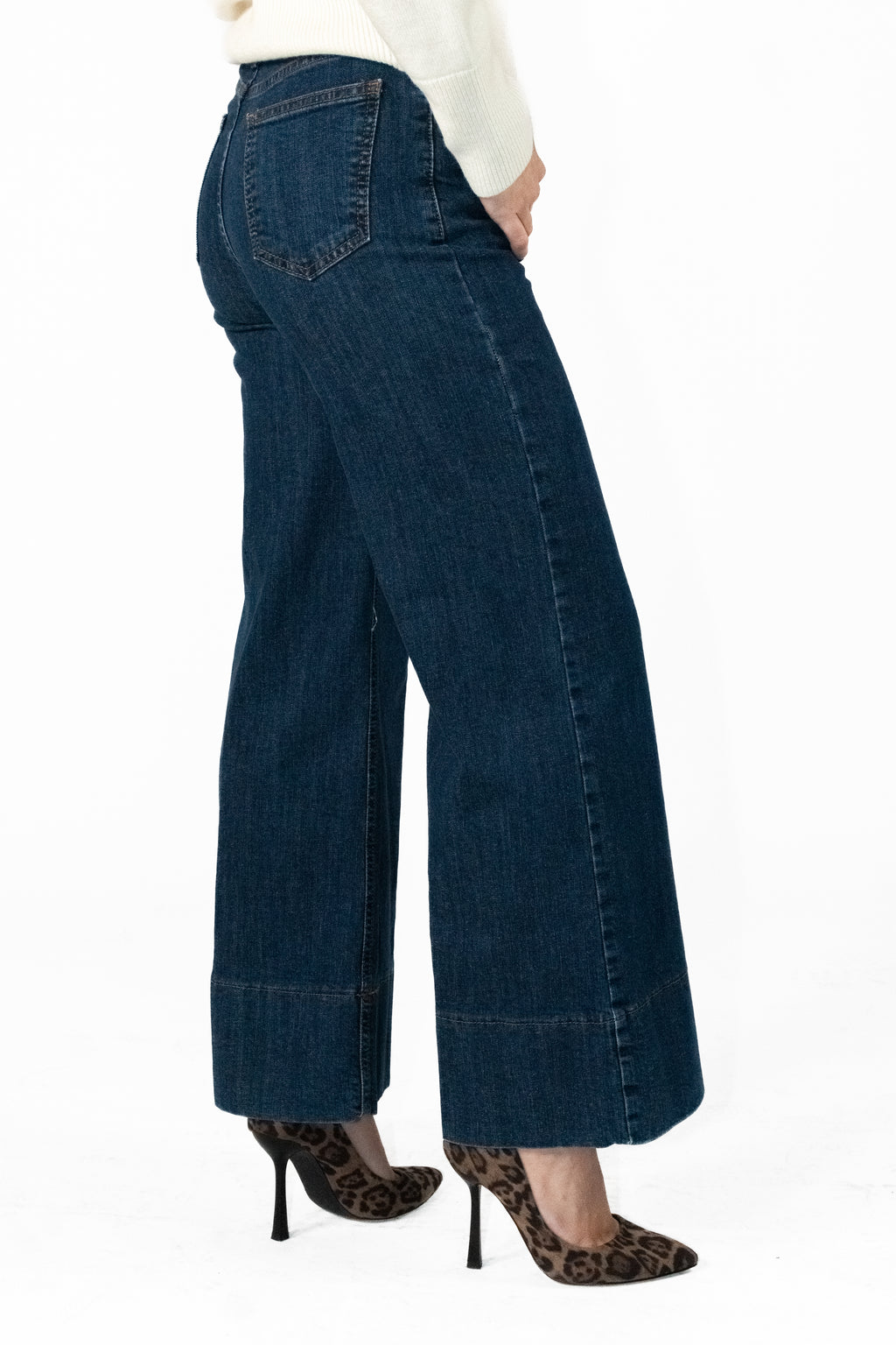 Jean culotte bleu
