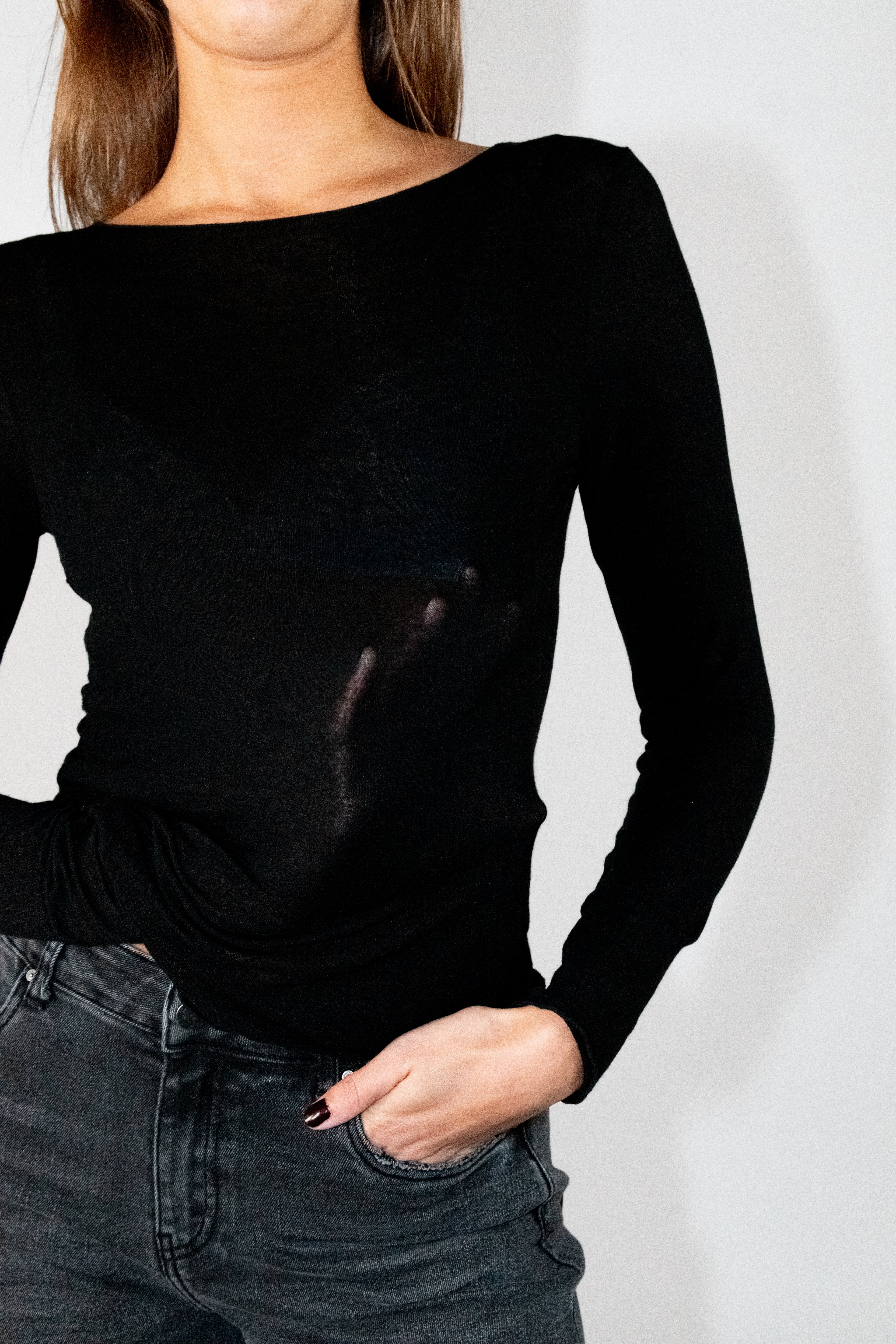 Sous-pull, seconde peau cachemire mélangé