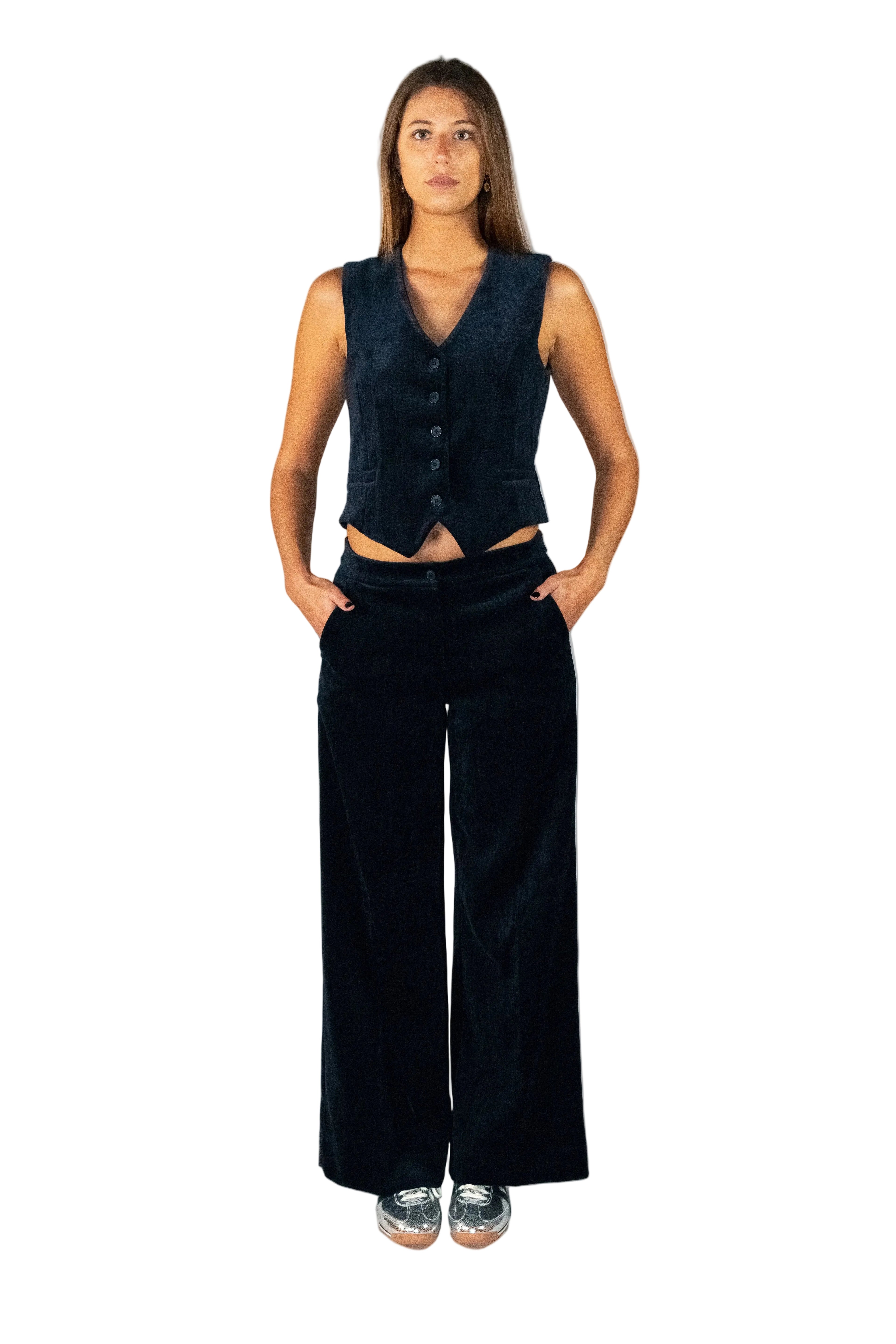 Gilet en velours sans manches