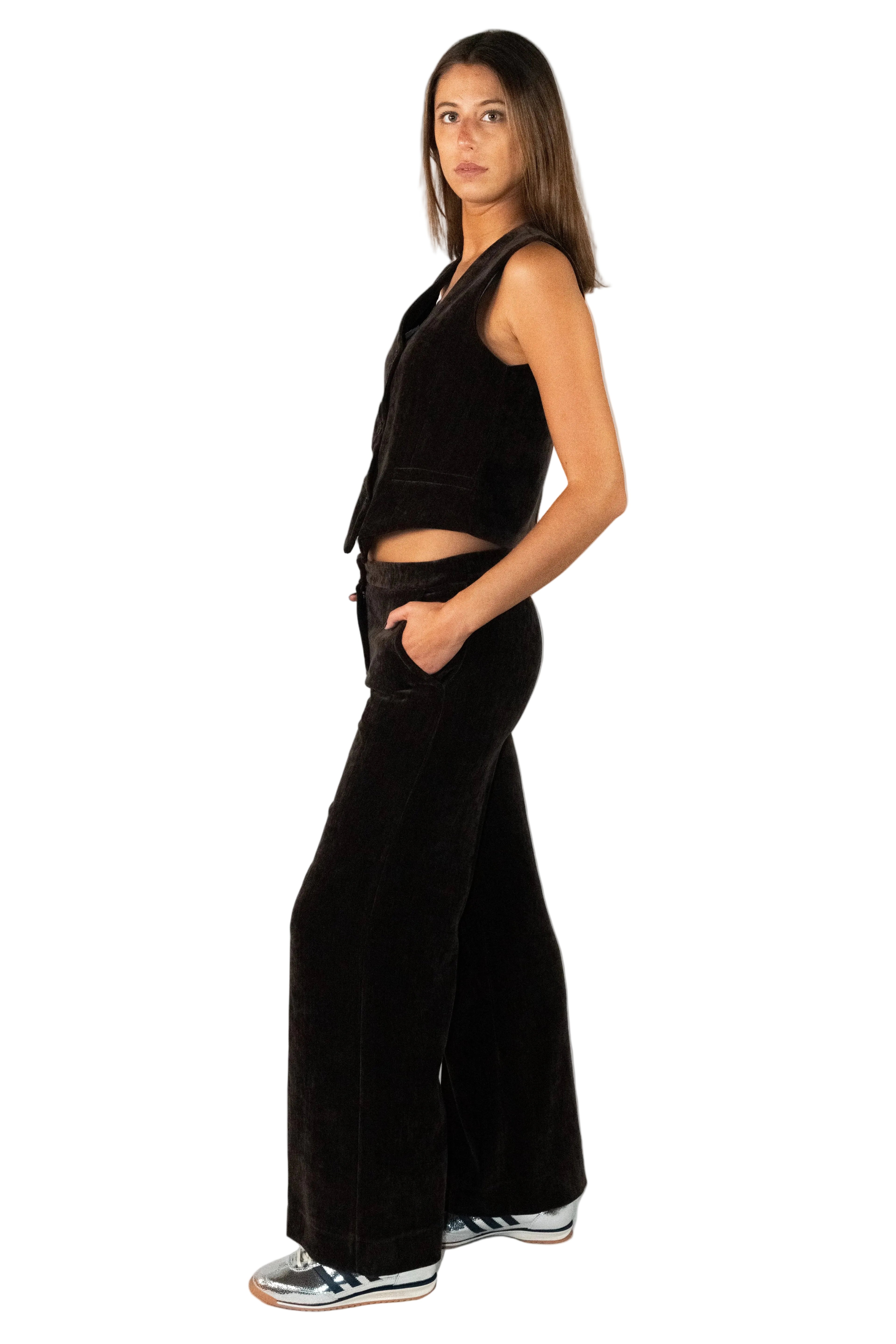 Gilet en velours sans manches