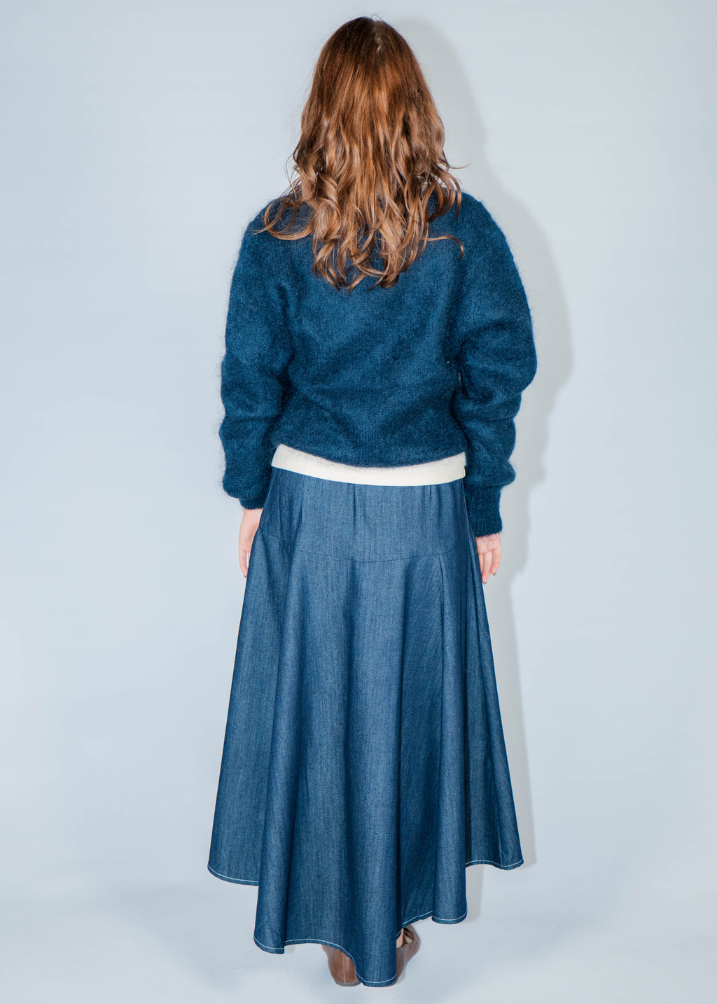 Gilet en mohair col V