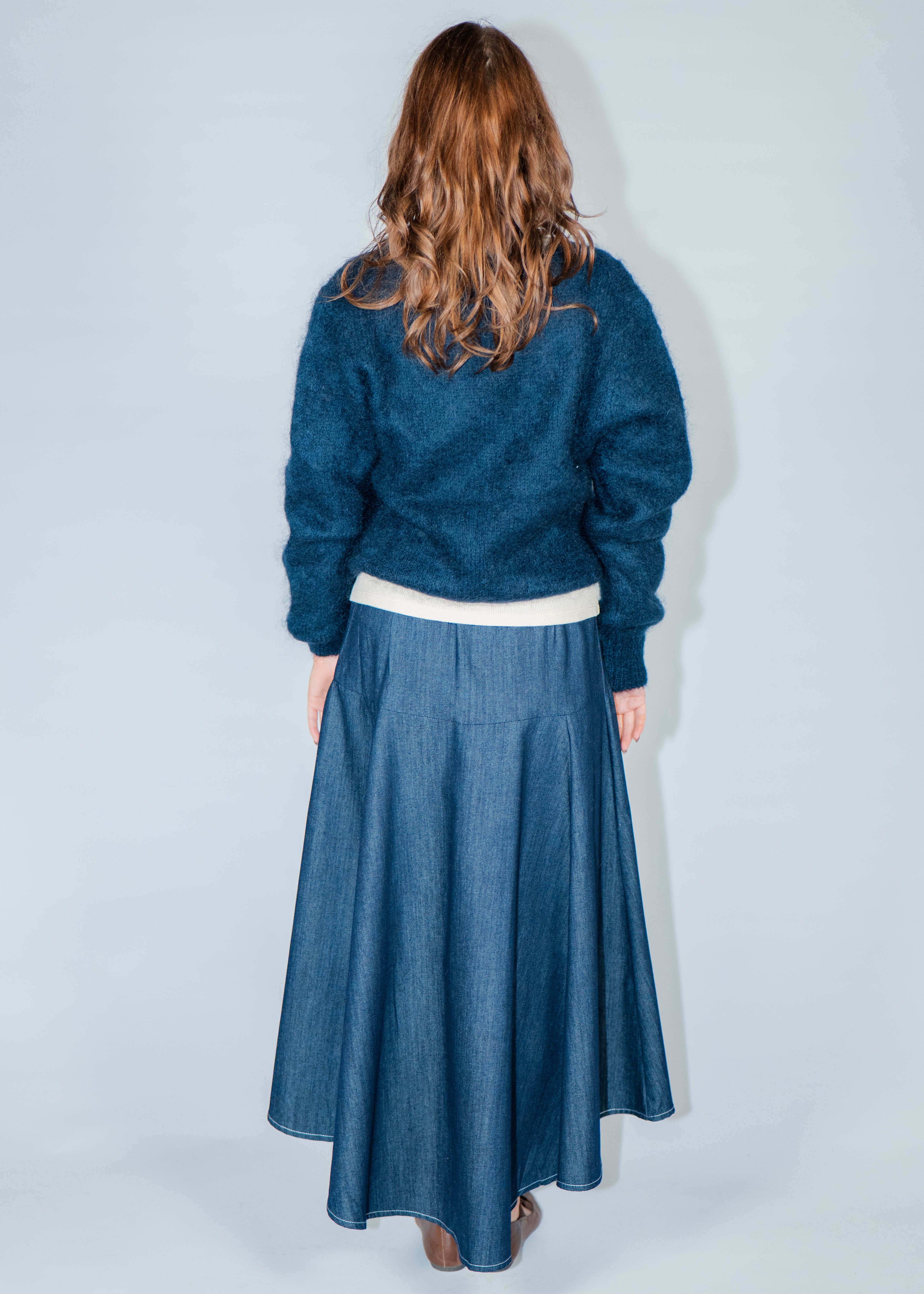 Gilet en mohair col V