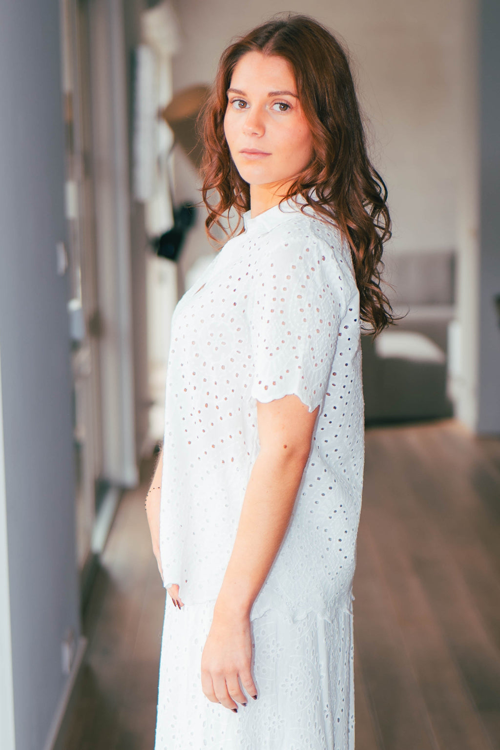 Blouse en broderie anglaise