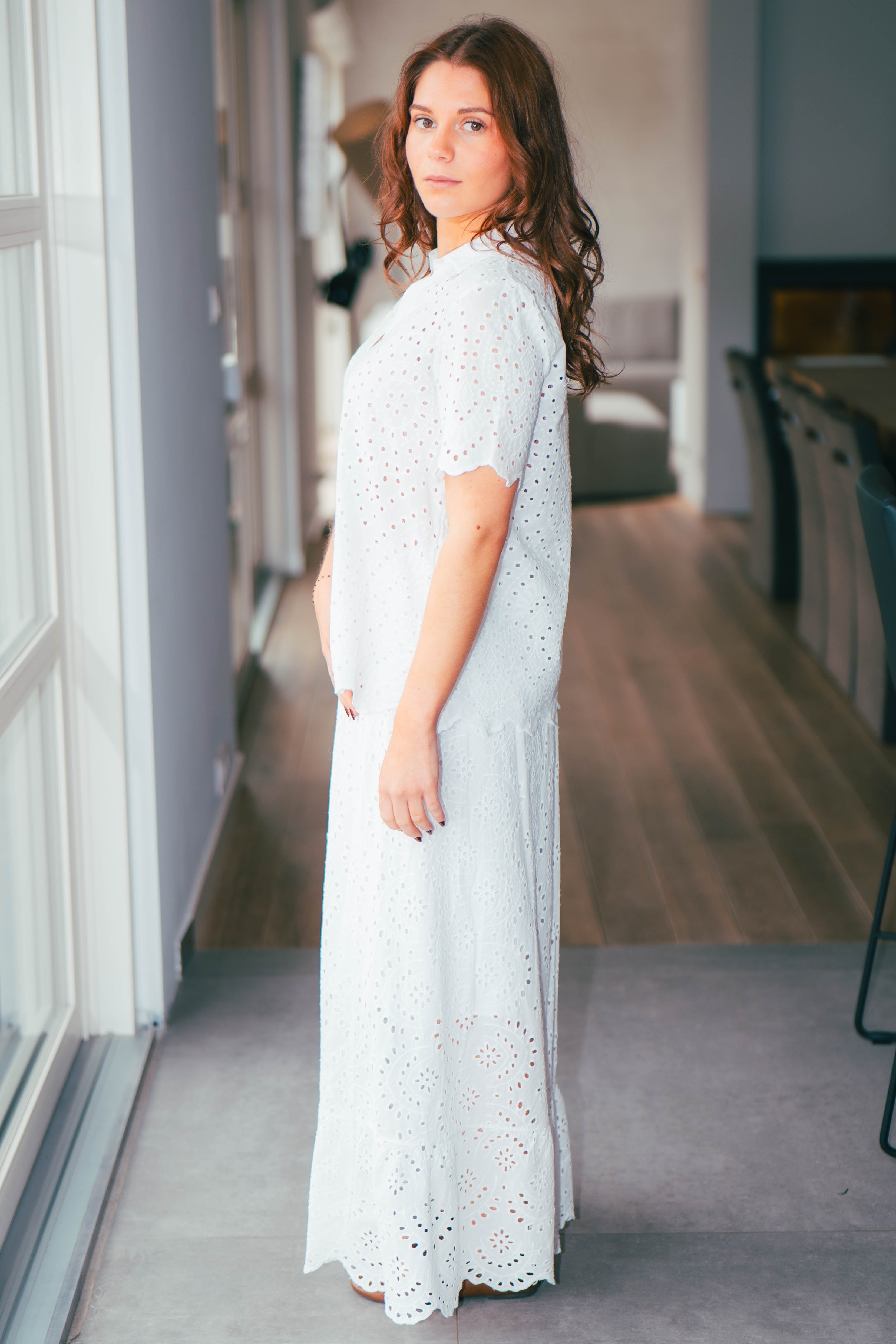 Jupe en broderie anglaise