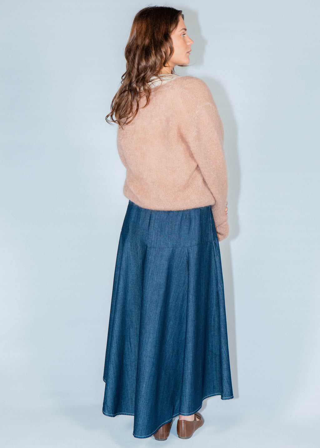 Gilet en mohair col V