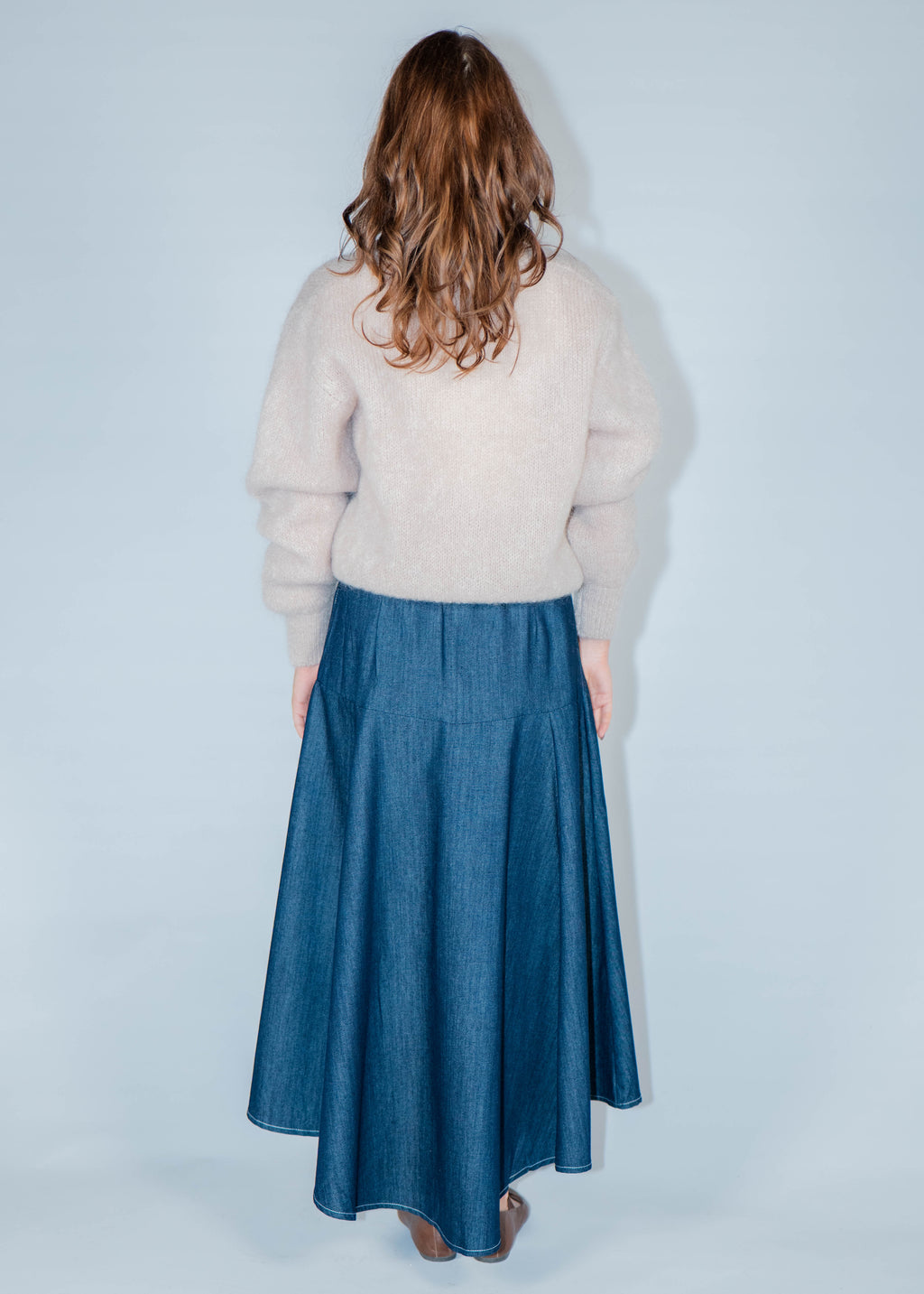 Gilet en mohair col V