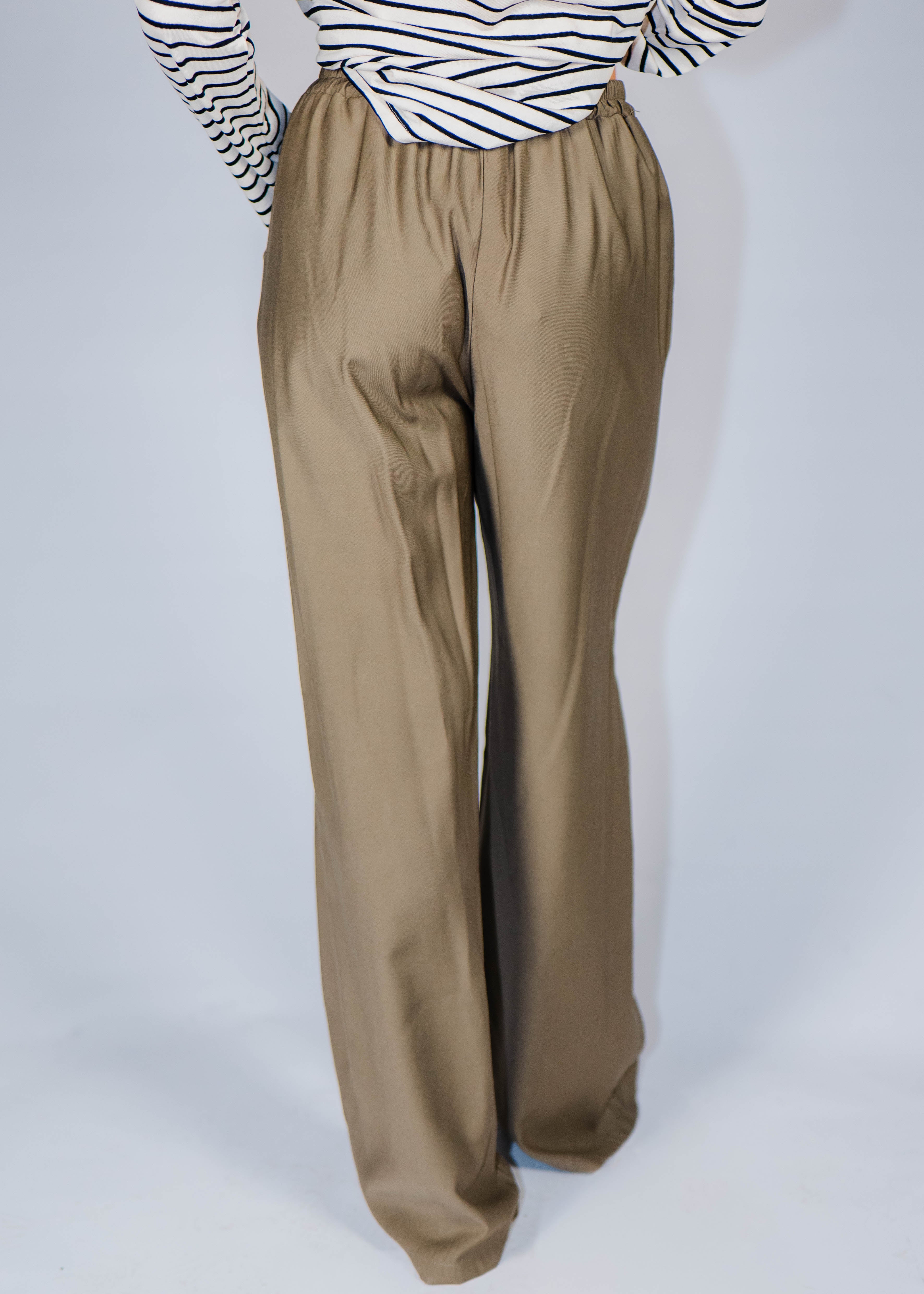 Pantalon fluide kaki