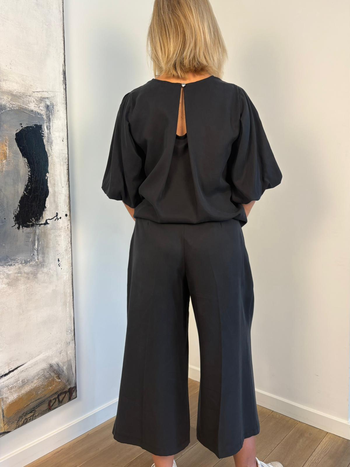 Jupe-culotte en lyocell – en noir ou chocolat