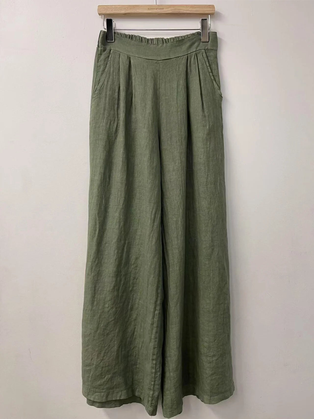 SOLDES -50% ☀️ Pantalon en lin ample